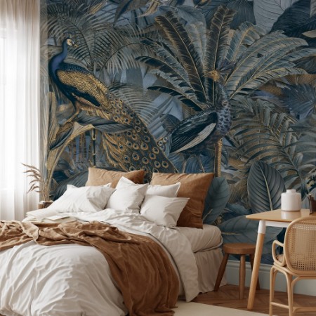 Jungle Birds Garden No3 photowallpaper Scandiwall