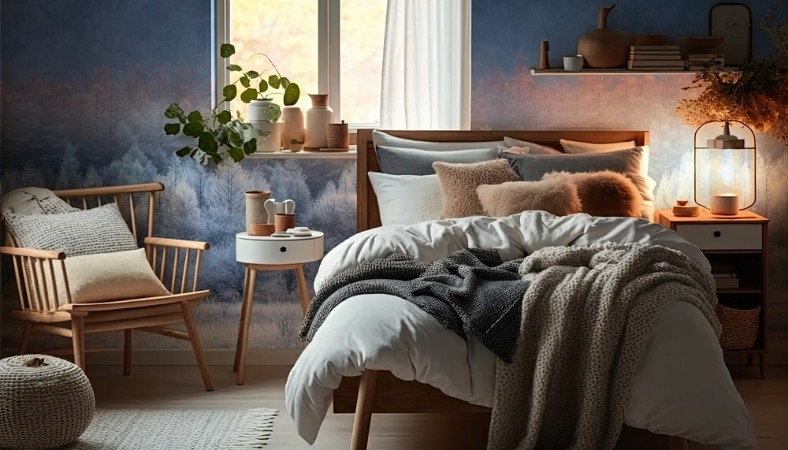 Autumn and Winter gradients photowallpaper Scandiwall