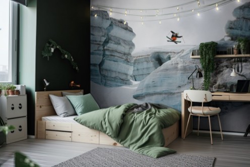 Candide Thovex out of nowhere into nowhere photowallpaper Scandiwall