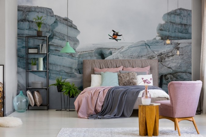 Candide Thovex out of nowhere into nowhere photowallpaper Scandiwall