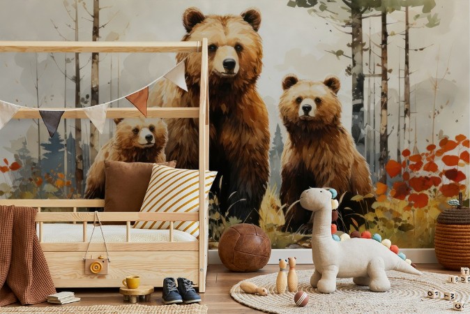 The Bear Family photowallpaper Wallpassion