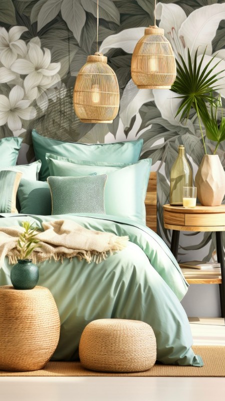 Hanging Flowers photowallpaper Wallpassion