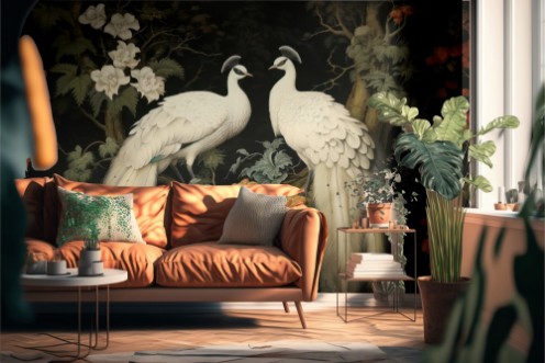 Peacocks photowallpaper Wallpassion