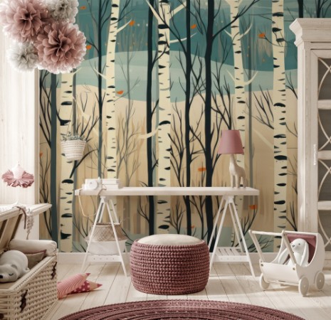 Birches photowallpaper Wallpassion