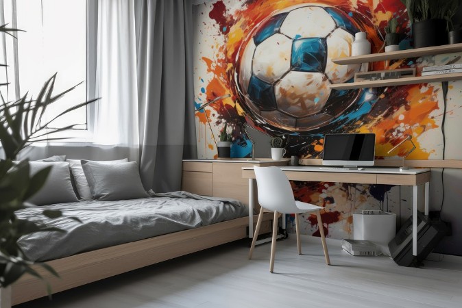 Fotball Art photowallpaper Wallpassion