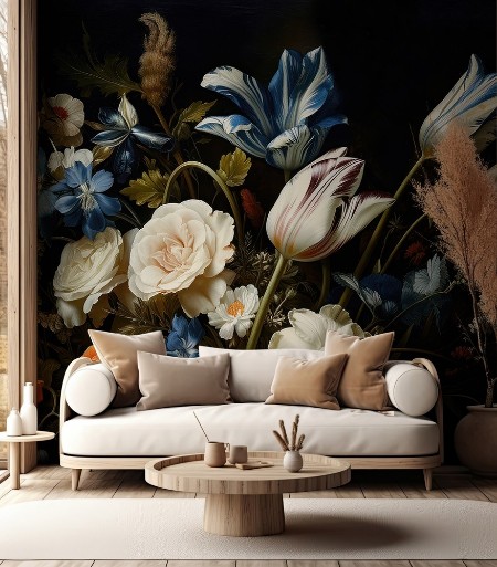 Mottled Flowers photowallpaper Wallpassion