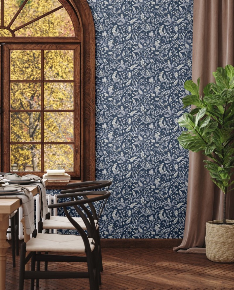 Ella Midnight Blue - 1000403-01 wallpaper Wallpassion