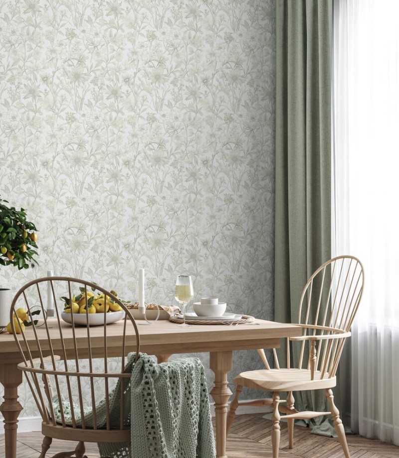 Thea Soft Green - 1001902-01 wallpaper Wallpassion