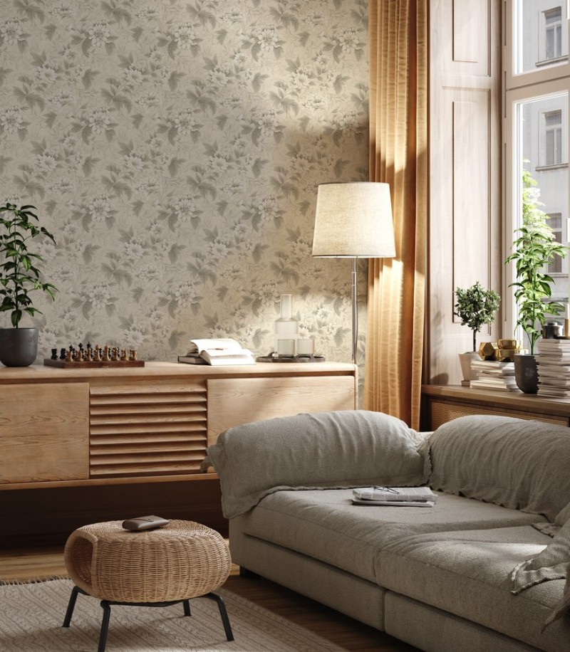 Hilda Beige - 1002002-01 wallpaper Wallpassion