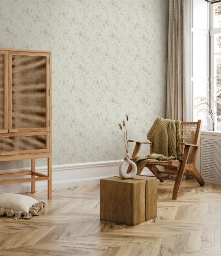 Saskia Sage Green - 1010201-01 wallpaper Wallpassion