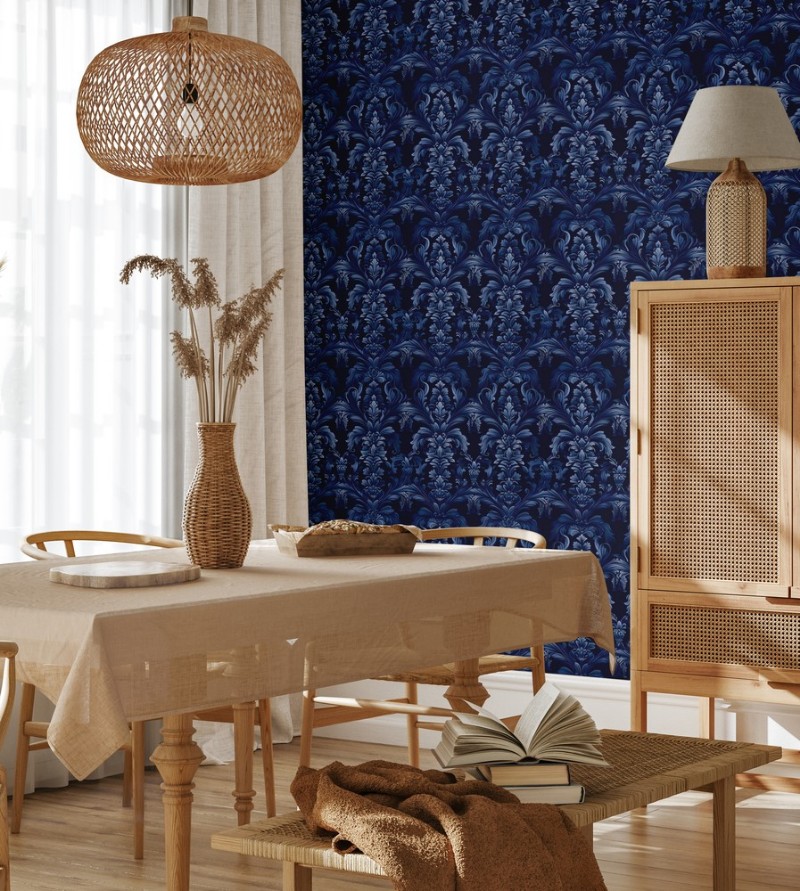 Nour Blue - 1015501-04 wallpaper Wallpassion