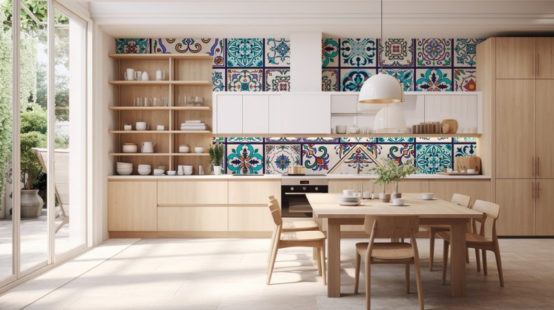 Vector seamless texture Beautiful mega patchwork pattern for design and fashion with decorative elements photowallpaper Scandiwall