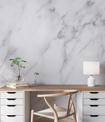 White marble texture and background photowallpaper Scandiwall