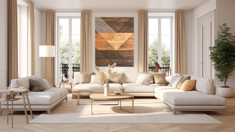 Tiles with geometric shapes photowallpaper Scandiwall