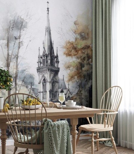 Old Church photowallpaper Wallpassion