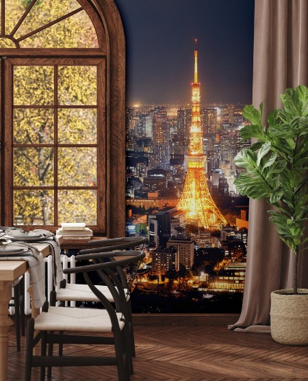 Tokyo Skyline photowallpaper Scandiwall