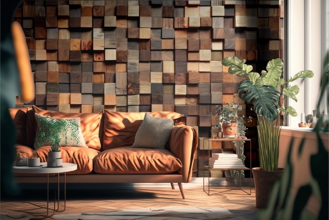 Wooden Panes photowallpaper Wallpassion