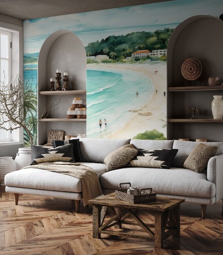 Beach Walk photowallpaper Wallpassion