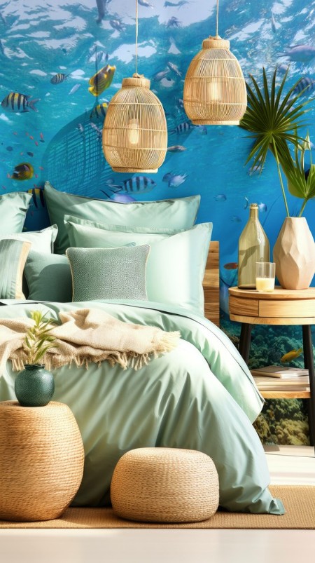 Coral reef and tropical fish in Red Sea photowallpaper Scandiwall