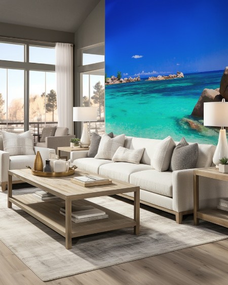 Amazing tropical holidays in paradise beaches of SeychellesPraslin photowallpaper Scandiwall