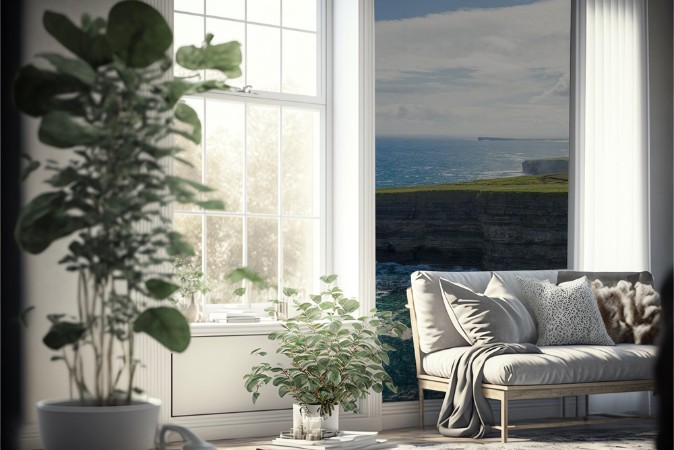 Coastline near Cide Fields photowallpaper Scandiwall