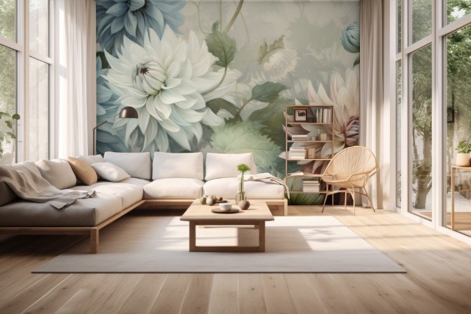 Vintage Dahlia photowallpaper Wallpassion