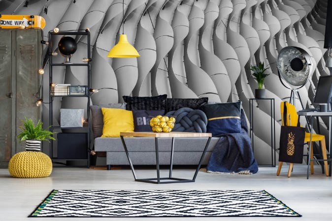 Modern building abstract background pattern photowallpaper Scandiwall