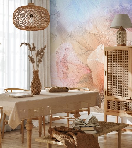 Ethereal flowers photowallpaper Scandiwall