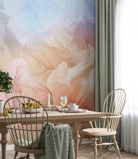 Ethereal flowers photowallpaper Scandiwall