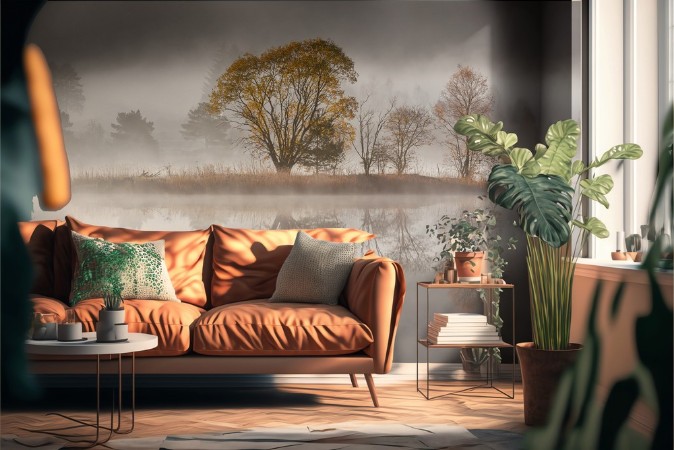 Misty Morning photowallpaper Scandiwall