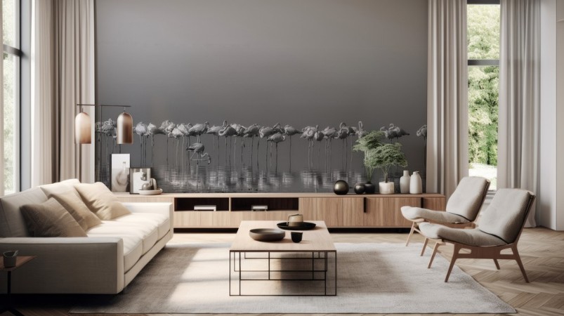 Comrades at cleaning time photowallpaper Scandiwall