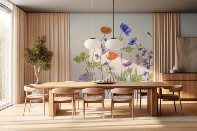 Poppy & Anemone photowallpaper Scandiwall