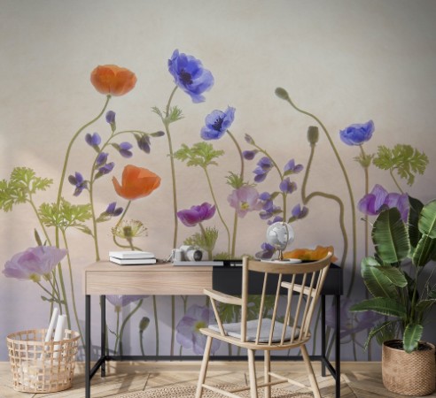 Poppy & Anemone photowallpaper Scandiwall