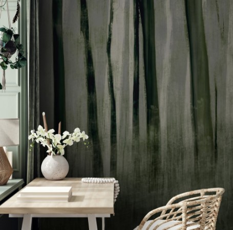 Trees in motion photowallpaper Scandiwall