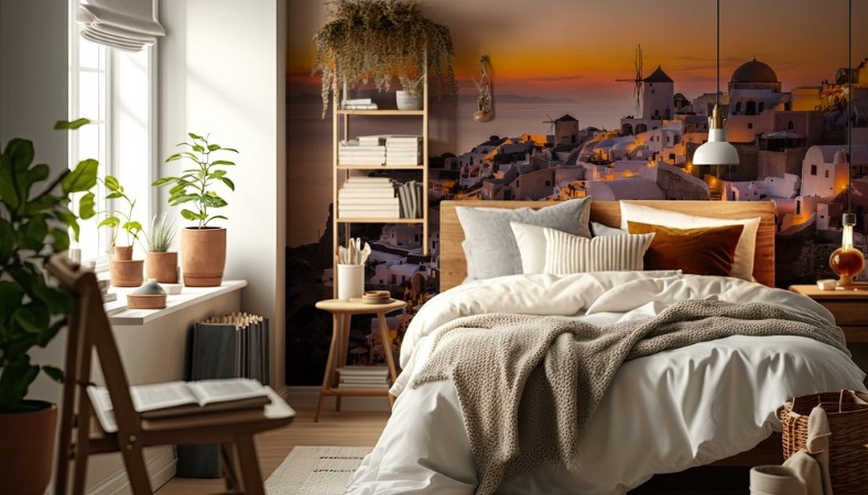 Calispera Santorini photowallpaper Scandiwall