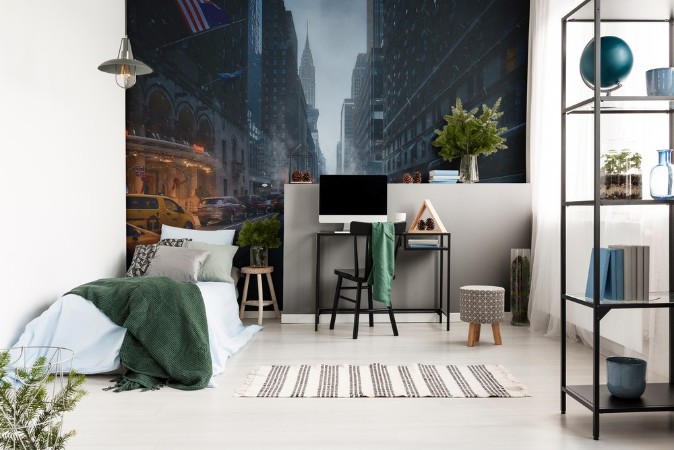 Good Morning NY photowallpaper Scandiwall