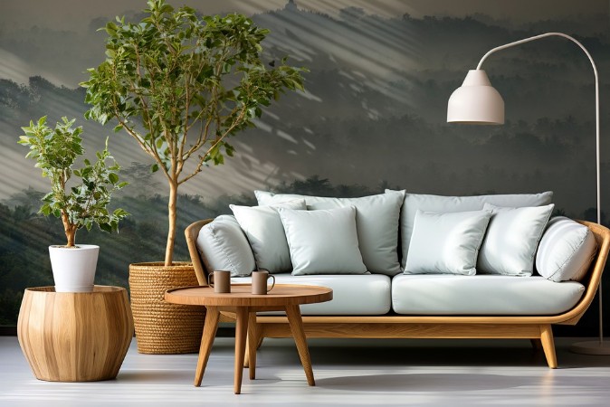 Temple in the Mist photowallpaper Scandiwall