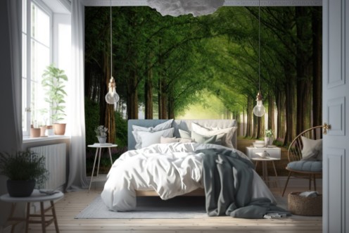 Metasequoia Road photowallpaper Scandiwall