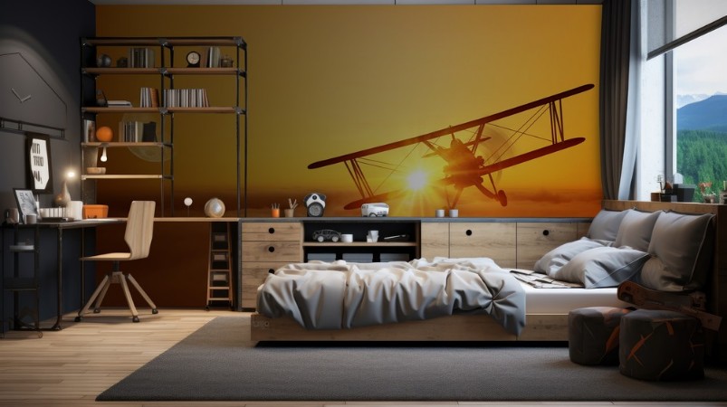 Airplane Flying Adventure photowallpaper Scandiwall