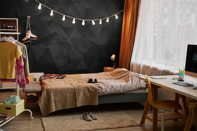 Black Poly photowallpaper Scandiwall