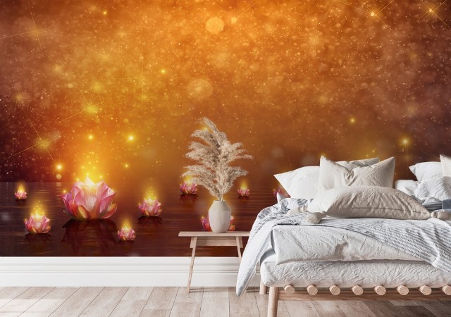 Lotus Magic photowallpaper Scandiwall