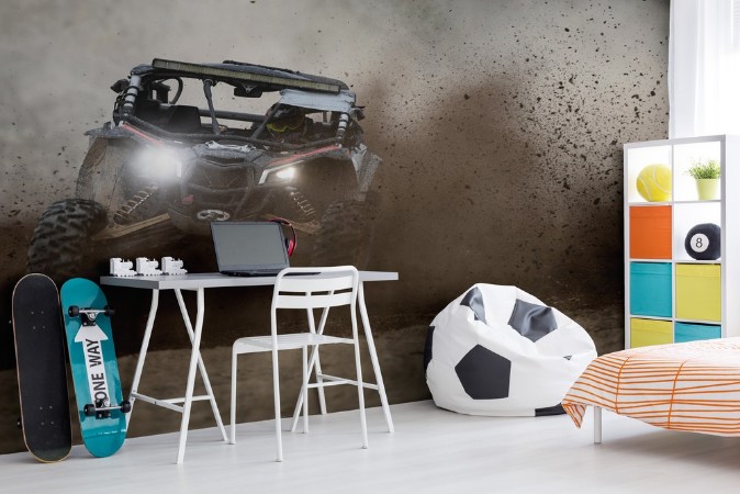 Offroad vehicle in the Mud photowallpaper Scandiwall