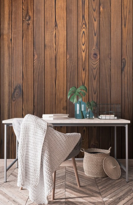 Brown Wood photowallpaper Scandiwall