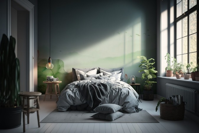 Ink Lotus photowallpaper Scandiwall