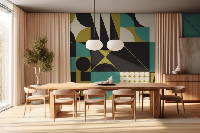 Abstract Geometric Shapes photowallpaper Scandiwall