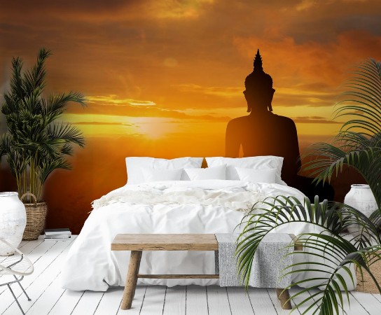 Buddha Silhouette photowallpaper Scandiwall