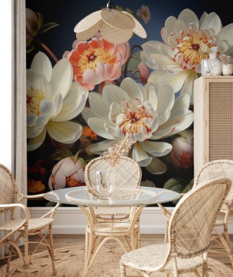 Lotus Flowers Close Up photowallpaper Scandiwall