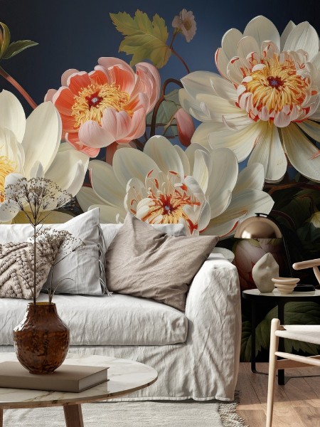 Lotus Flowers Close Up photowallpaper Scandiwall