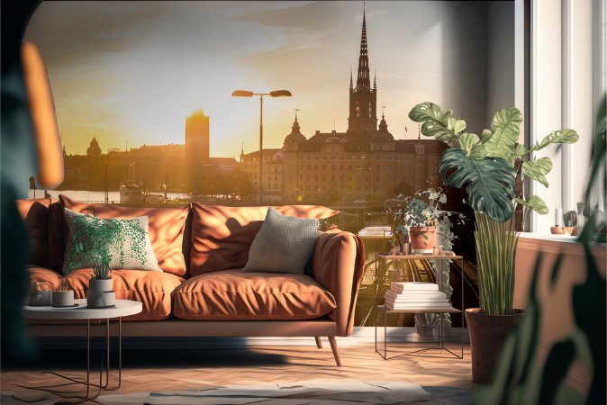 Railway Tracks Stockholm photowallpaper Scandiwall