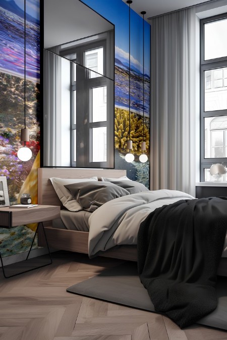 Lagoon life photowallpaper Scandiwall